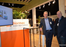 Bij Normec Groen Agro Control is Michel Witmer in gesprek met Sjoerd Brandsma van VOF de Buterkamp.
